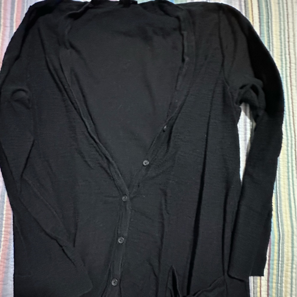 Long black cardigan